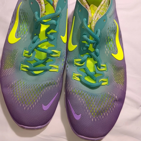 Nike tr fit 5 purple yellow ombré workout shoes size 9 - Picture 1 of 9